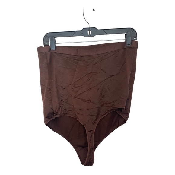 NWT Skims Sheer Sculpt Bandea & High Waist Thong Shapewear Cocoa Brown Size 3X - Picture 4 of 5